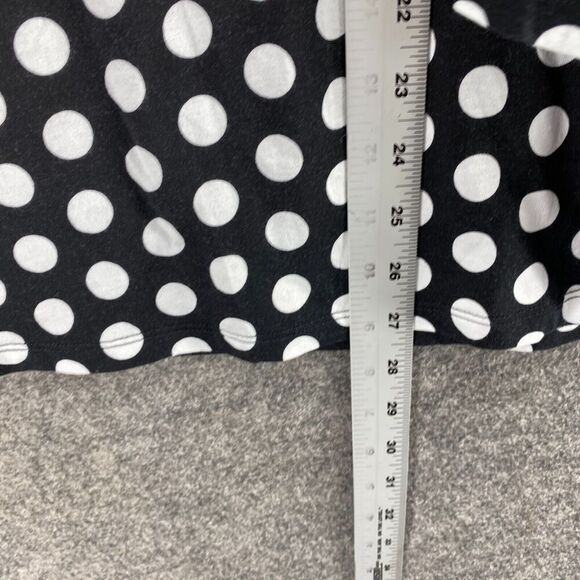 Michael Kors Blouse Women M Medium Black Polka Dot Long Sleeve Round Neck Casual - Picture 7 of 8
